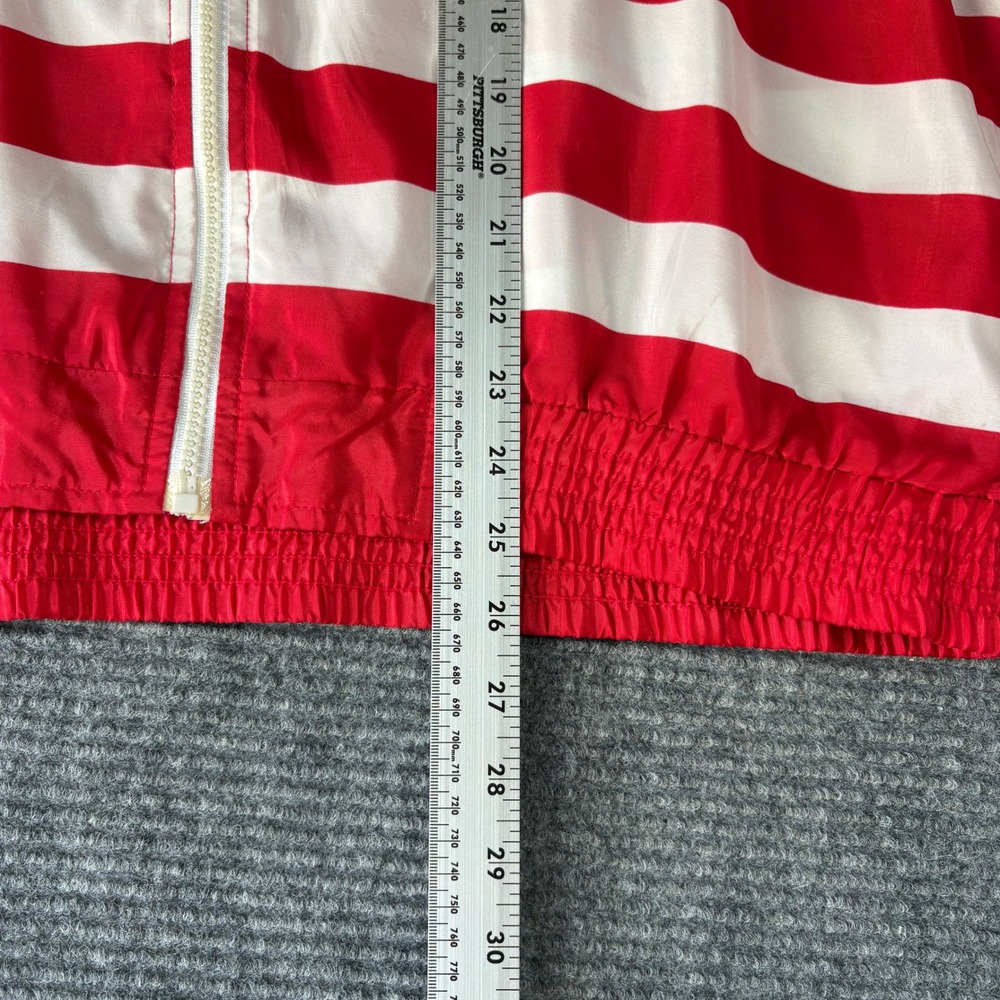 Argee Sports Vintage American Flag Windbreaker Jacket Red White Blue Mens Large - Picture 6 of 8